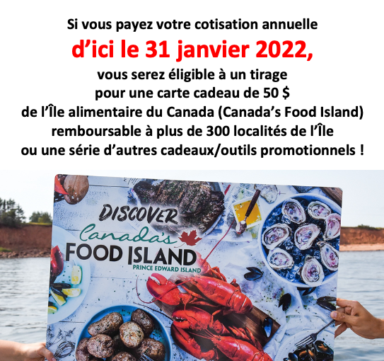 Des concours pour mousser les memberships du RDÉE ÎPÉ et de la CCAFLIPE