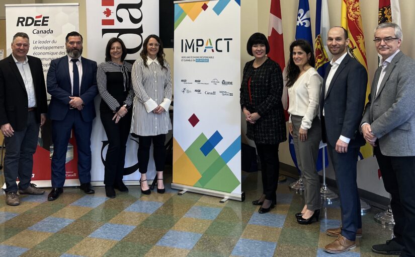 Le projet IMPACT est lancé pour stimuler l’adoption de pratiques de développement durable  par les organisations francophones des provinces de l’Atlantique