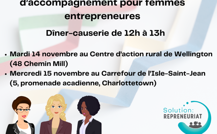 Dîners-causeries sur projet pour femmes entrepreneures