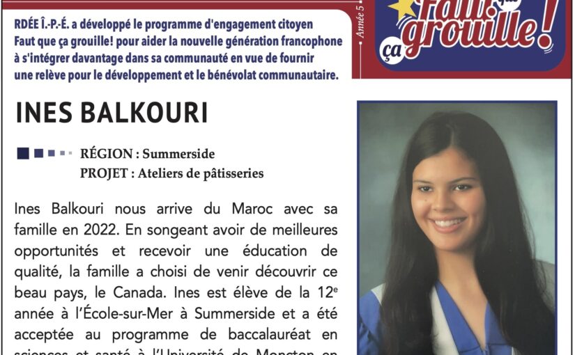 PROFIL FQCG – Des pâtisseries pour les élèves de 1ère à la 6e année