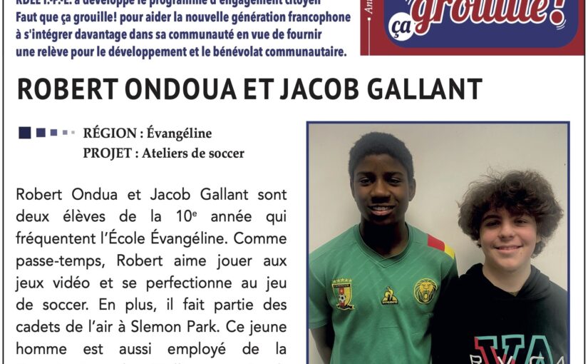 PROFIL FQCG – Des ateliers de soccer s’organisent pour les enfants
