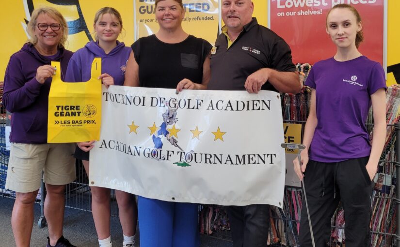 Tigre géant de Summerside devient commanditaire majeur du Tournoi de golf acadien