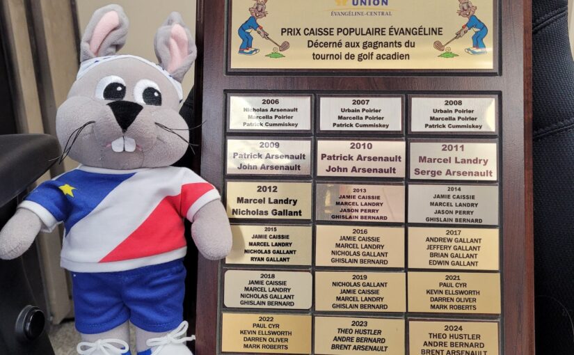 Qui remportera la nouvelle plaque des champions du Tournoi de golf acadien 2025 ?