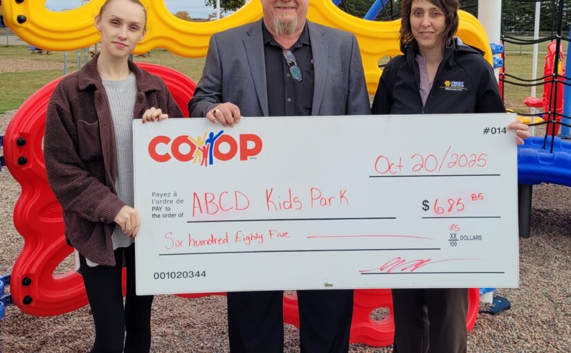 Plus de 685 $ pour le Parc ABCD, grâce aux Semaines coop et PME