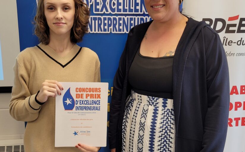 Seulement un mois de reste pour soumettre des candidatures au concours de prix entrepreneuriaux de la CCAFLIPE