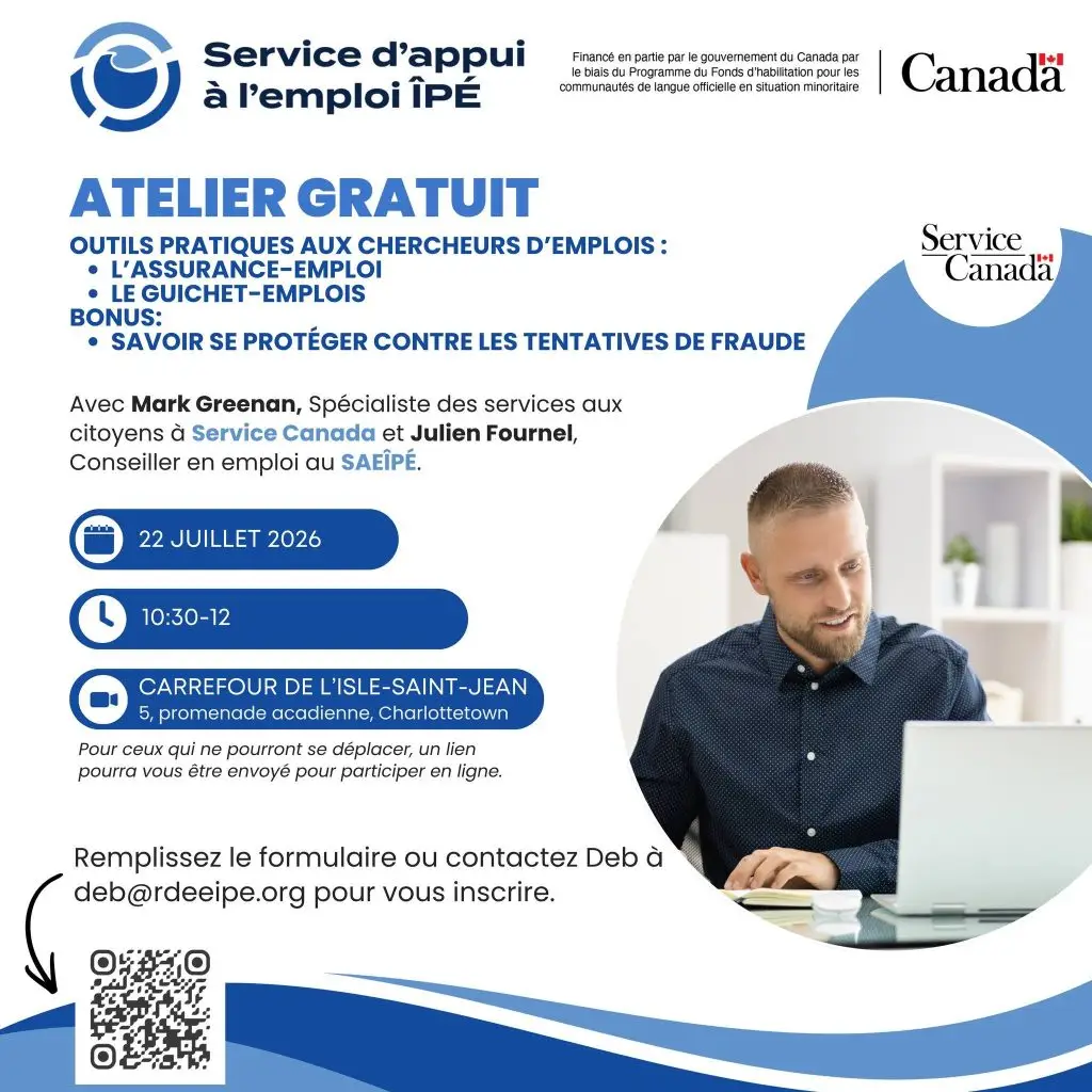 Affiche atelier gratuit chercheurs d’emploi IPÉ